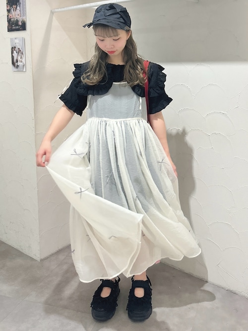 ribbonシアーレイヤードキャミワンピース
