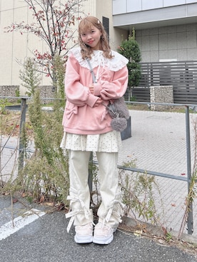 「アイテム（付け襟）」を使った、haruさん（レディース・152cm）の秋コーディネート