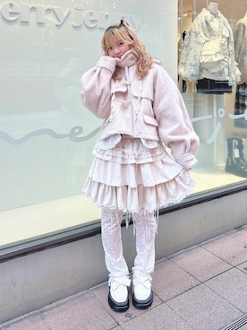 「アイテム（ダッフルコート）」を使った、haruさん（レディース・152cm）の秋コーディネート