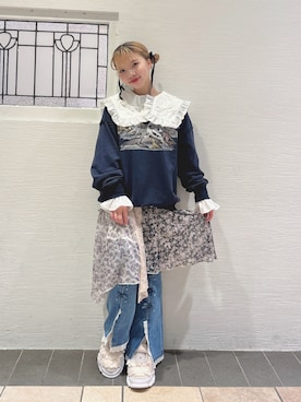 「厚底スニーカー」｜haruさん（レディース・152cm）の秋コーディネート