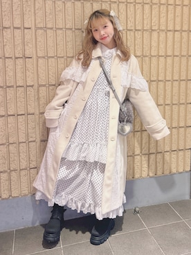 「アイテム（チェスターコート）」を使った、haruさん（レディース・152cm）の冬コーディネート