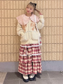 ティアードティアードチェックスカート｜メリージェニー（merry jenny