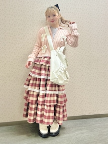 ティアードティアードチェックスカート｜メリージェニー（merry jenny