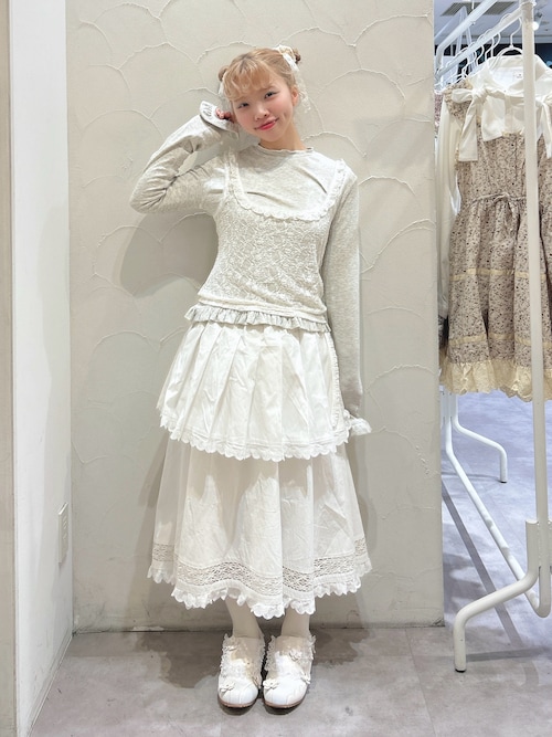 pleats apron layered skirt（スカート）｜merry jenny（メリー