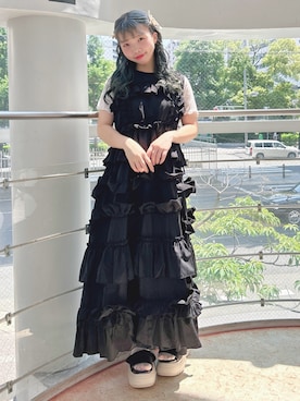 「merry jenny（メリージェニー）のアイテム（ワンピース/ドレス）」を使った、haruさん（レディース・152cm）の夏コーディネート