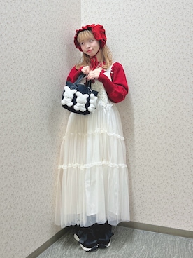 「アイテム（カチューシャ）」を使った、haruさん（レディース・152cm）の秋コーディネート