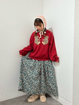 「152cm」｜「アイテム（スウェット）」を使った、haruさん（レディース・152cm）の秋コーディネート