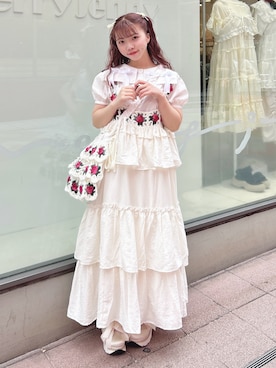 「厚底スニーカー」｜haruさん（レディース・152cm）の夏コーディネート