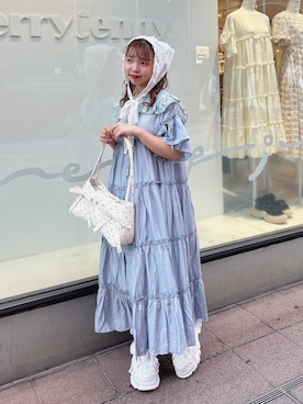 「アイテム（その他ヘアアクセサリー）」を使った、haruさん（レディース・152cm）の夏コーディネート
