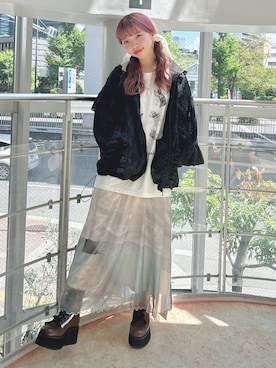 「アイテム（ブルゾン）」を使った、haruさん（レディース・152cm）の秋コーディネート