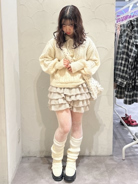 「merry jenny（メリージェニー）のアイテム（スウェットパンツ）」を使った、haruさん（レディース・152cm）の冬コーディネート