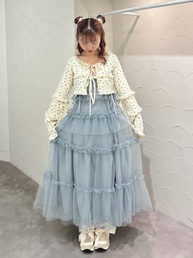 「リブ　」｜haruさん（レディース・152cm）の夏コーディネート