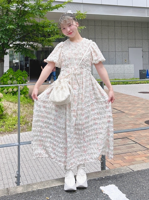 vintage flowerワンピース