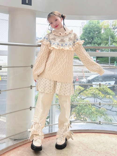 セール】lulu dot ribbon pants（スラックス）｜merry jenny（メリー