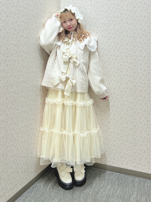 お花のニットヘッドドレス（カチューシャ）｜merry jenny（メリー