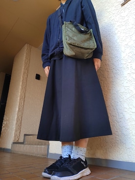 「ワークマン」｜「アイテム（ワンピース/ドレス）」を使った、310さん（レディース・164cm）の秋コーディネート