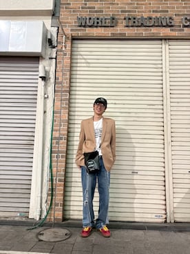 「PUMA（プーマ）の【ハリーポッターコラボ】PUMA/プーマ メンズ レディース スニーカー PALERMO HARRY POTTER パレルモ ハリーポッター 401209（スニーカー）」を使った、NMBさん（メンズ・169cm）の秋コーディネート