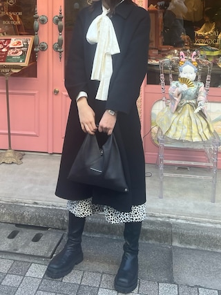 Mila Owen（ミラオーウェン）の「トラックソールニーハイブーツ