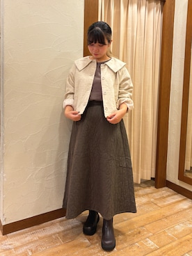 「Samansa Mos2（サマンサ モスモス）のアイテム（シューズ）」を使った、mechanさん（レディース・158cm）の秋コーディネート