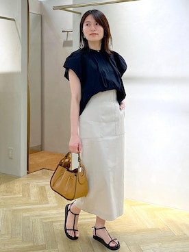 「アイテム（イエロー系）」を使った、yukaさん（レディース・156cm・30代）の夏コーディネート