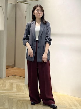 「アイテム（テーラードジャケット）」を使った、yukaさん（レディース・156cm・30代）の秋コーディネート