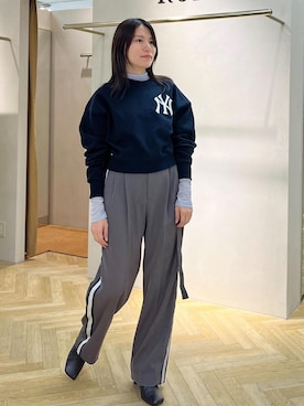 「アイテム（スウェット）」を使った、yukaさん（レディース・156cm・30代）の秋コーディネート