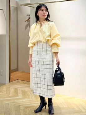 「アイテム（ブーツ）」を使った、yukaさん（レディース・156cm）の冬コーディネート