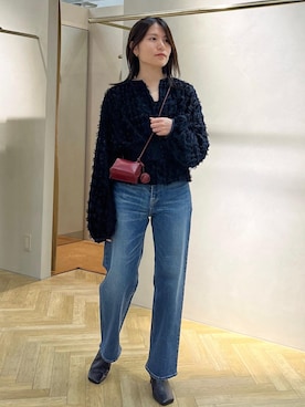 「ROPE'（ロペ）のBlanchette accessories(ブランシェットアクセサリー）（ショルダーバッグ）」を使った、yukaさん（レディース・156cm）の秋コーディネート