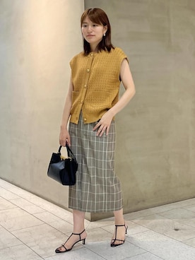 「アイテム（イエロー系）」を使った、yukaさん（レディース・156cm・30代）の夏コーディネート