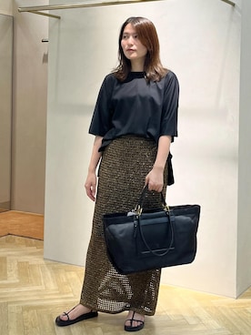 「アイテム（トートバッグ）」を使った、yukaさん（レディース・156cm・30代）の夏コーディネート