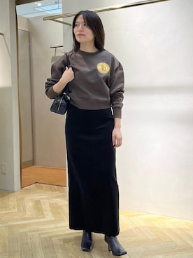 「ROPÉ」｜「アイテム（スウェット）」を使った、yukaさん（レディース・156cm）の秋コーディネート