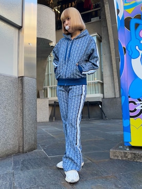 「LACOSTE（ラコステ）のアイテム（その他アウター）」を使った、zaitsuさん（レディース・157cm）の冬コーディネート