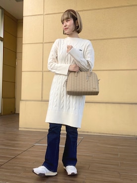 「LACOSTE」｜「アイテム（ワンピース/ドレス）」を使った、zaitsuさん（レディース・157cm）の秋コーディネート