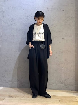 「LEPSIM（レプシィム）のステンレスロングアレンジネックレス　587102（ネックレス、シルバー系）」を使った、ちーさんさん（レディース・154cm）の春コーディネート