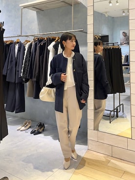 「アイテム（ピアス（両耳用））」を使った、ちーさんさん（レディース・154cm）の冬コーディネート