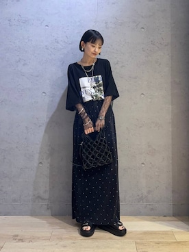 「アイテム（ブレスレット）」を使った、ちーさんさん（レディース・154cm）の夏コーディネート