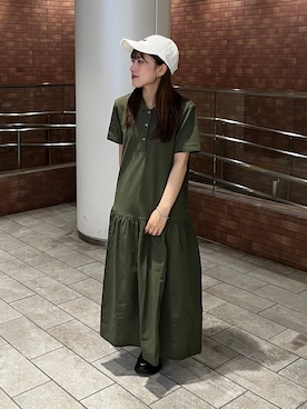 「アイテム（シャツワンピース）」を使った、yoshikawaさん（骨格ウェーブ・レディース・152cm）の夏コーディネート