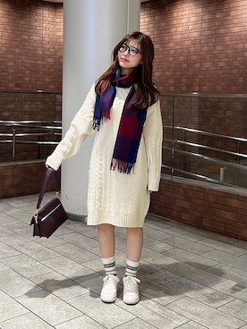 「アイテム（ソックス/靴下）」を使った、yoshikawaさん（レディース・152cm）の秋コーディネート