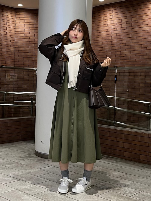 LACOSTE（ラコステ） シャツワンピース 鹿の子地ポロカラーシャツ