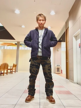 「Buzz Rickson's（バズリクソンズ）のアイテム」を使った、Daiponpocoponさん（メンズ・170cm）の冬コーディネート