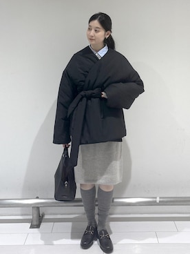 「アイテム（ナイロンジャケット）」を使った、KURAさん（レディース・156cm）の秋コーディネート