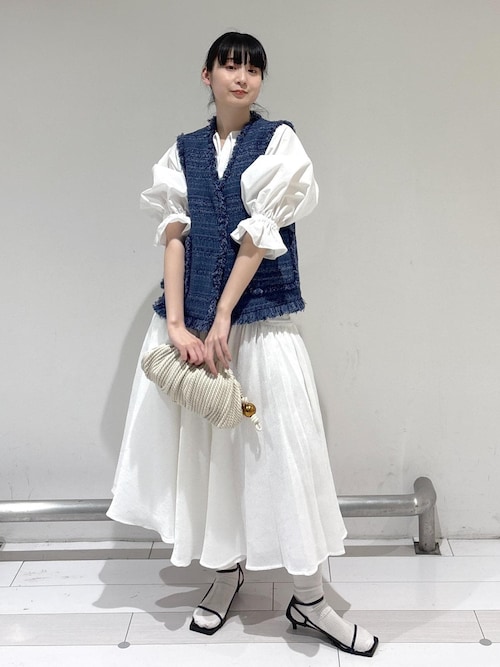 セール】【GIOLICA（ジオリカ）】別注TWEED V GILET（ジレ）（ベスト  