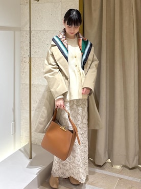 「アイテム（ダウンジャケット/コート）」を使った、KURAさん（レディース・156cm・20代）の冬コーディネート