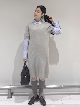 「アイテム（ナイロンジャケット）」を使った、KURAさん（レディース・156cm）の秋コーディネート