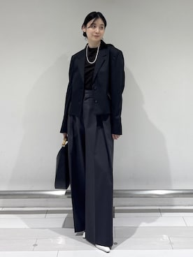 「アイテム（テーラードジャケット）」を使った、KURAさん（レディース・156cm・30代）の秋コーディネート