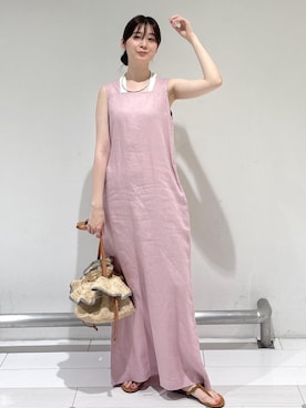 「アイテム（ワンピース/ドレス）」を使った、KURAさん（レディース・156cm）の夏コーディネート