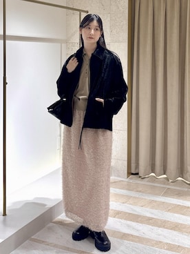 「アイテム（ブルゾン）」を使った、KURAさん（レディース・156cm）の秋コーディネート