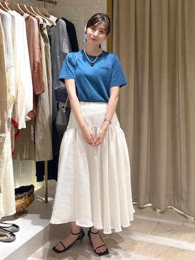 「SALON adam et rope'（サロン アダム エ ロペ）のアイテム」を使った、KURAさん（レディース・156cm）の夏コーディネート