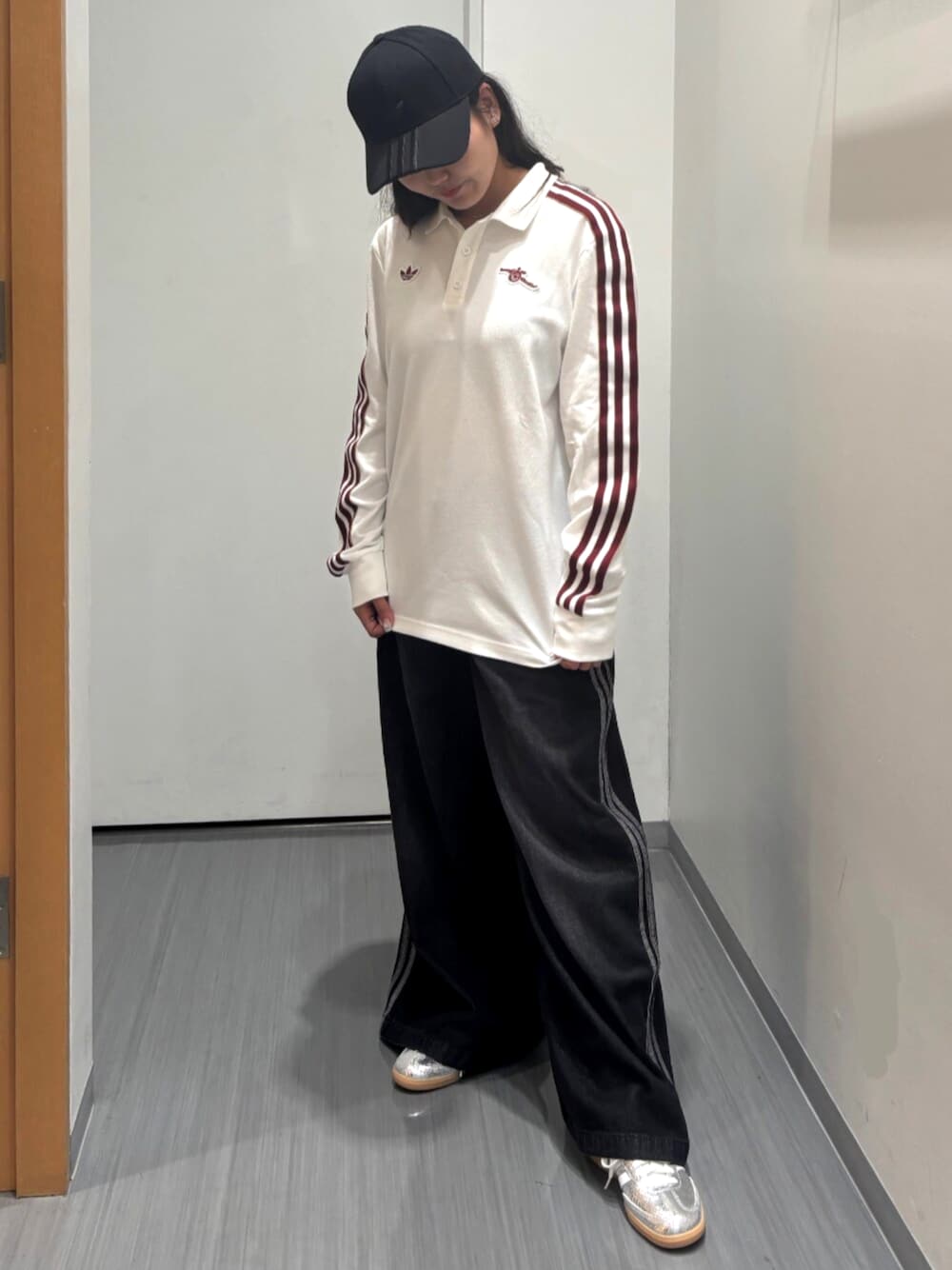 adidas(アディダス)の「アーセナル テラスアイコン 長袖ポロシャツ adidas(アディダス)の「アーセナル テラスアイコン 長袖ポロシャツ