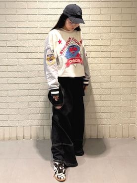 「adidas(アディダス)のアイテム(キャップ)」を使った、TFさん(レディース・156cm)の秋コーディネート